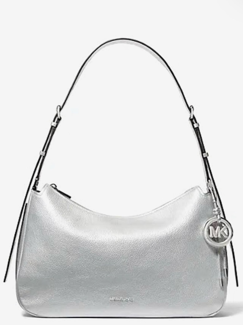 MICHAEL KORS Nolita Metallic Silver Convertible Bag NWT $298